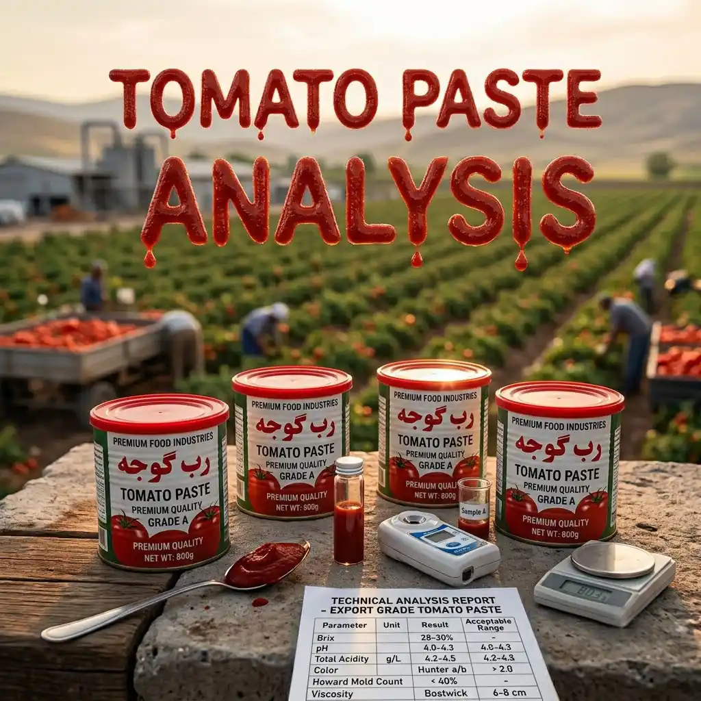 راهنمای جامع آنالیز رب گوجه صادراتی + جدول راهنمای جامع آنالیز رب گوجه صادراتی + جدول